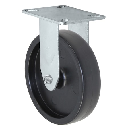 5x1.25 Light Duty Polyolefin (Plastic) Wheel, Rigid Caster, 300l